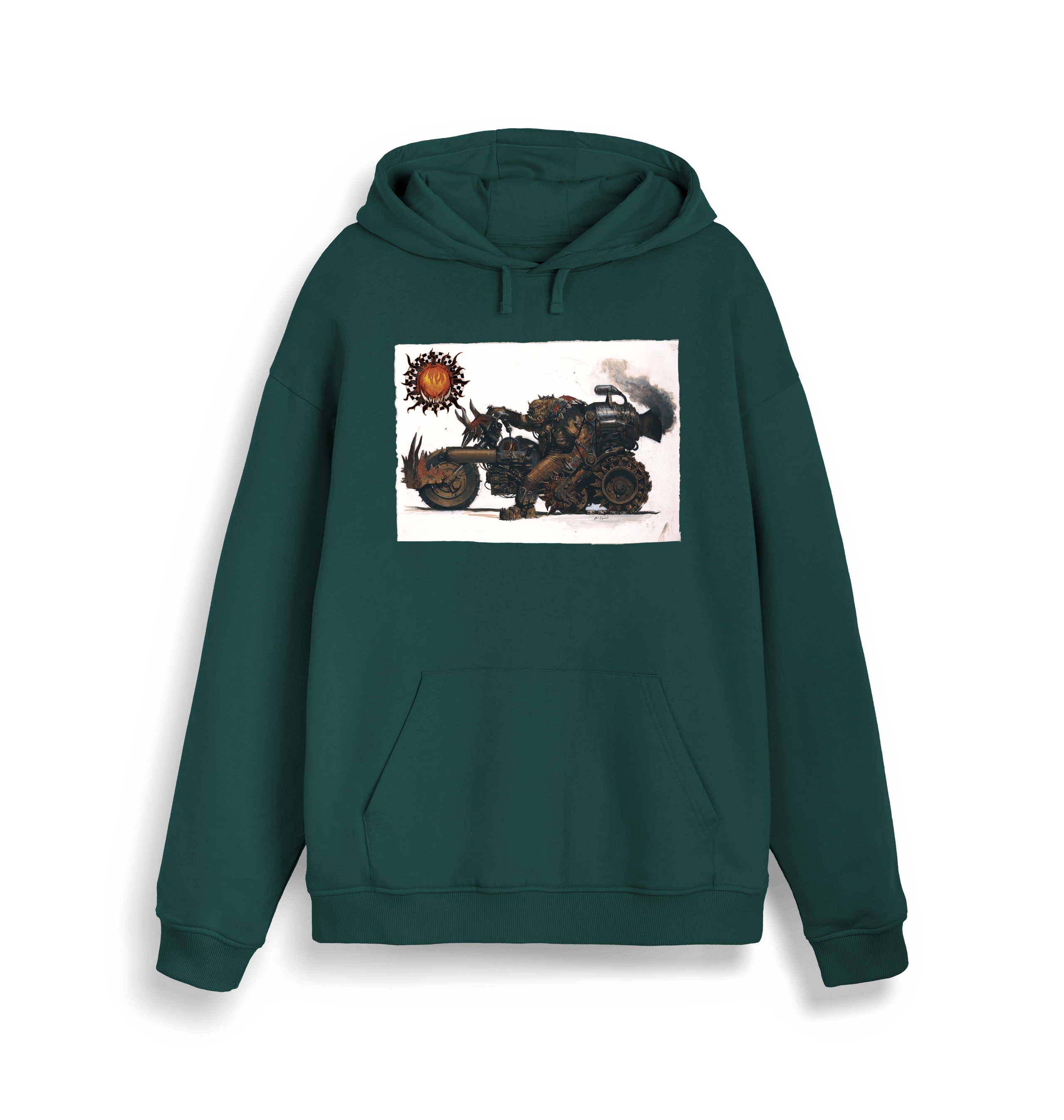 Glazed Green Printed Sweater Front